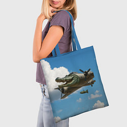 Сумка-шопер Бомбардиро крокодило, цвет: 3D-принт — фото 2