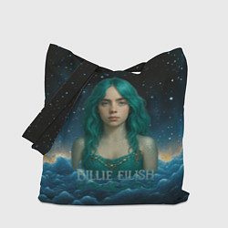 Сумка-шопер Билли Айлиш русалка, цвет: 3D-принт