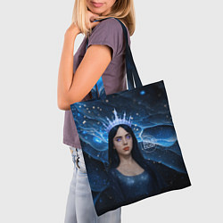 Сумка-шопер Билли Айлиш в стиле снежной королевы, цвет: 3D-принт — фото 2