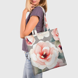 Сумка-шопер Нежные цветы, цвет: 3D-принт — фото 2