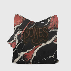 Сумка-шопер Bones черви, цвет: 3D-принт