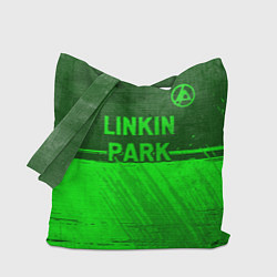 Сумка-шопер Linkin Park 2024 - green gradient посередине, цвет: 3D-принт