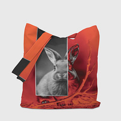 Сумка-шопер Хмурый кролик, цвет: 3D-принт