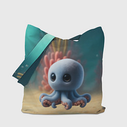Сумка-шопер Блуберрини Октопусини мем, цвет: 3D-принт
