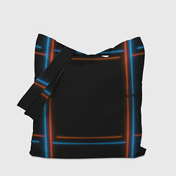 Сумка-шопер Neon black red blue, цвет: 3D-принт