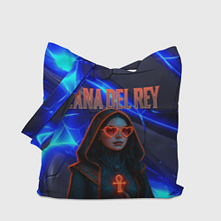Сумка-шопер Lana Del Rey киберпанк, цвет: 3D-принт
