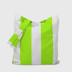 Сумка-шоппер Color light green white stripes