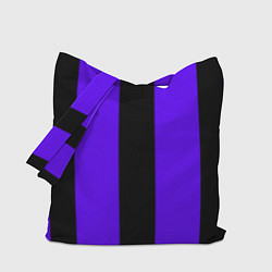 Сумка-шопер Color purple black stripes, цвет: 3D-принт