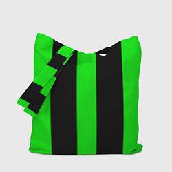 Сумка-шоппер Color green black lines