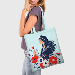 Сумка-шопер Девушка моряка, цвет: 3D-принт — фото 2