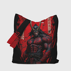 Сумка-шопер Oni воин самурай, цвет: 3D-принт