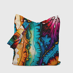Сумка-шопер Разноцветный узор, цвет: 3D-принт