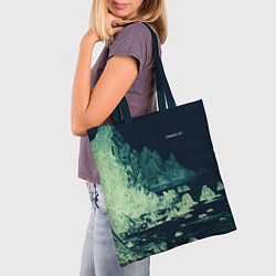 Сумка-шопер Dream on стилизованный скалистый берег, цвет: 3D-принт — фото 2