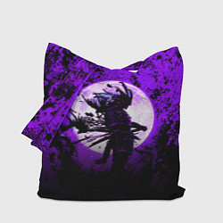 Сумка-шопер Самурай при луне, цвет: 3D-принт
