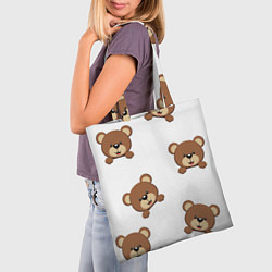 Сумка-шопер Мордашка мишки, цвет: 3D-принт — фото 2