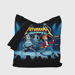 Сумка-шопер Rock group Futurama - ai art fantasy, цвет: 3D-принт
