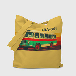 Сумка-шопер Ретро автобус ГЗА-651 поп-арт, цвет: 3D-принт