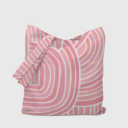 Сумка-шопер Абстрактный узор розовый, цвет: 3D-принт