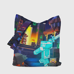 Сумка-шоппер Майнкрафт - рейд в подземелье