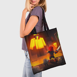 Сумка-шопер Майнкрафт - рейд босс, цвет: 3D-принт — фото 2