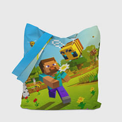 Сумка-шопер Стив и пчела, цвет: 3D-принт