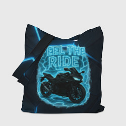 Сумка-шоппер Feel the ride неоновый мото
