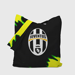 Сумка-шопер Ювентус кислотные краски лого, цвет: 3D-принт
