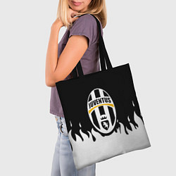 Сумка-шопер Juventus белый огонь, цвет: 3D-принт — фото 2