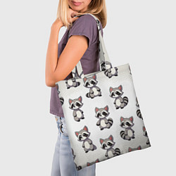 Сумка-шопер Много енотов, цвет: 3D-принт — фото 2