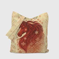 Сумка-шопер Славянский конь, цвет: 3D-принт