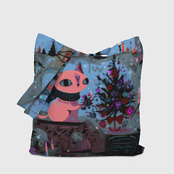 Сумка-шоппер Кошка празднует Новый год