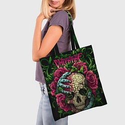 Сумка-шопер BFMV: Roses Skull, цвет: 3D-принт — фото 2