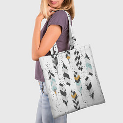 Сумка-шопер Перья, цвет: 3D-принт — фото 2