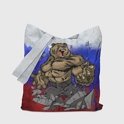 Сумка-шопер Русский медведь, цвет: 3D-принт