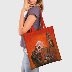 Сумка-шопер Скелет с гитарой, цвет: 3D-принт — фото 2