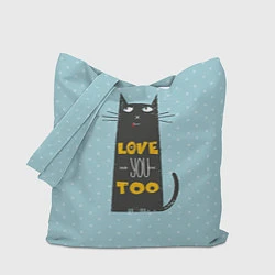 Сумка-шопер Kitty: Love you too, цвет: 3D-принт