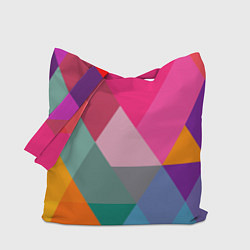 Сумка-шопер Разноцветные полигоны, цвет: 3D-принт