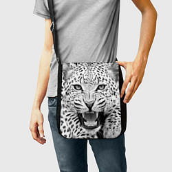 Сумка на плечо Белый леопард, цвет: 3D-принт — фото 2