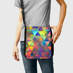 Сумка на плечо Разноцветные треугольники, цвет: 3D-принт — фото 2