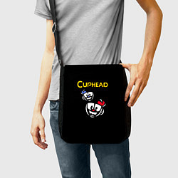 Сумка на плечо Cuphead: Mugman Faces, цвет: 3D-принт — фото 2
