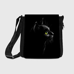 Сумка на плечо Черный кот, цвет: 3D-принт