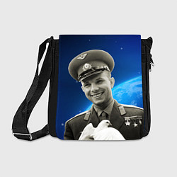 Сумка на плечо Юрий Гагарин с голубем 3D, цвет: 3D-принт