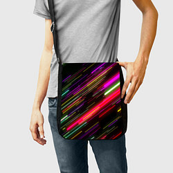 Сумка на плечо Неоновый паттерн Abstraction, цвет: 3D-принт — фото 2