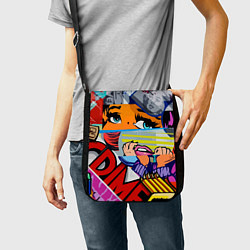 Сумка на плечо Авангардная композиция Pop art Eyes, цвет: 3D-принт — фото 2