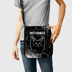 Сумка на плечо Группа Disturbed и Рок Кот, цвет: 3D-принт — фото 2
