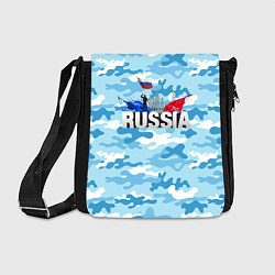 Сумка на плечо Russia: синий камфуляж, цвет: 3D-принт
