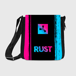 Сумка на плечо Rust - neon gradient: символ сверху надпись снизу, цвет: 3D-принт