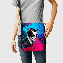 Сумка на плечо Dude-cat - neural network - pop art, цвет: 3D-принт — фото 2