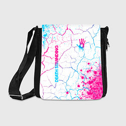 Сумка на плечо Death Stranding neon gradient style: надпись, симв, цвет: 3D-принт