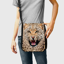Сумка на плечо Взгляд леопарда, цвет: 3D-принт — фото 2